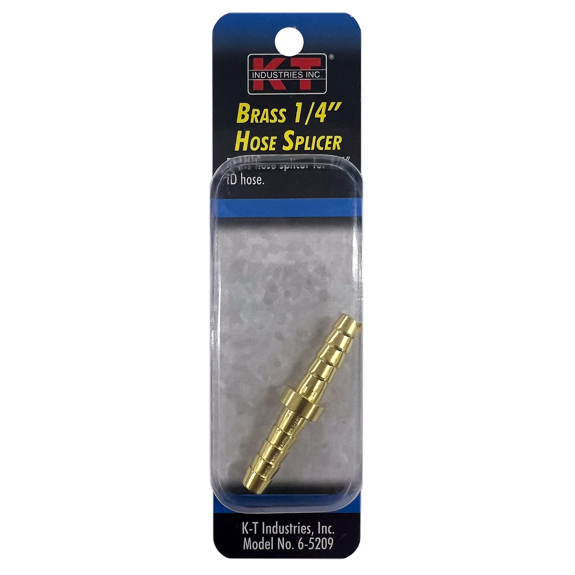 K-T Industries Brass Hose Splicer — 1/4in. ID, Model# 6-5209